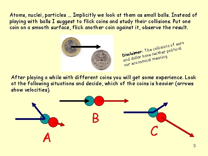 Atoms, nuclei, particles … Implicitly we look at them as small balls. Instead of