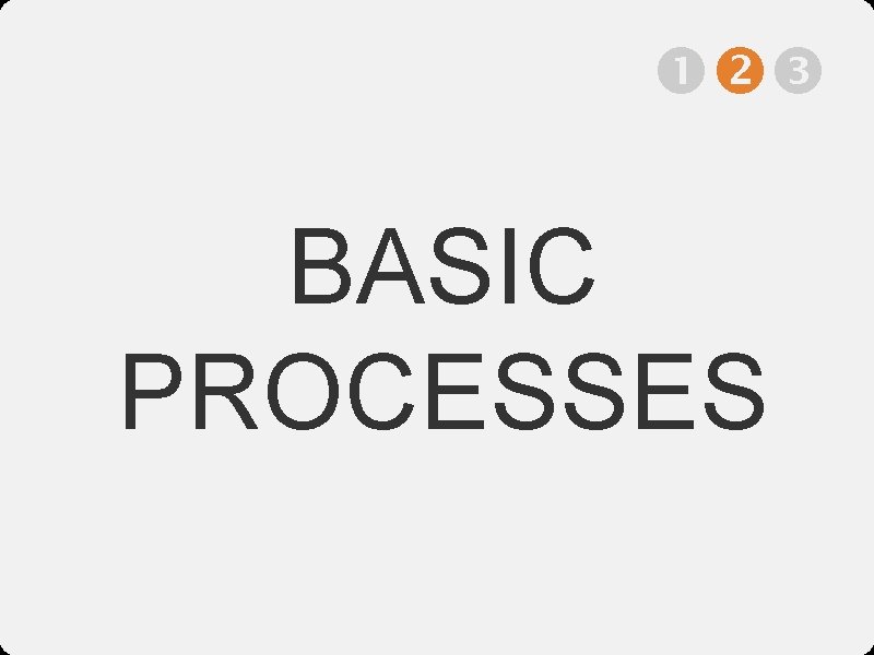  BASIC PROCESSES 