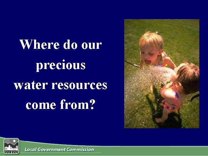 Where do our precious water resources come from? 