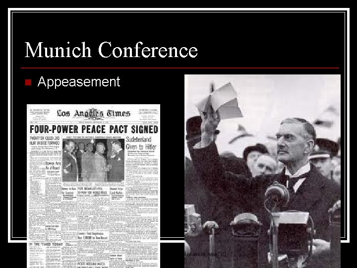 Munich Conference n Appeasement 