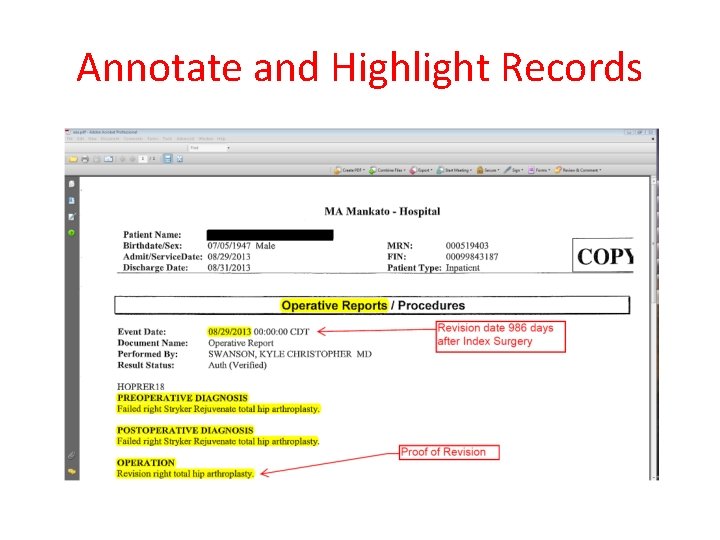 Annotate and Highlight Records 