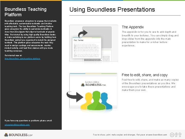 Boundless Teaching Platform Boundless empowers educators to engage their students with affordable, customizable textbooks