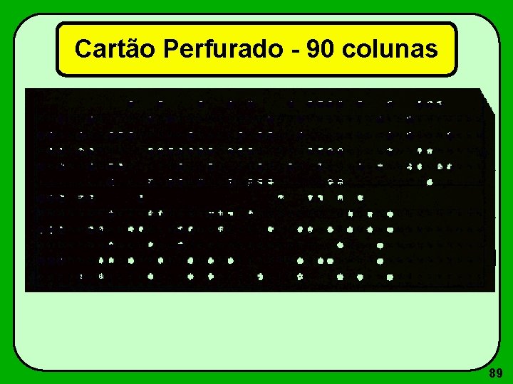 Cartão Perfurado - 90 colunas 89 