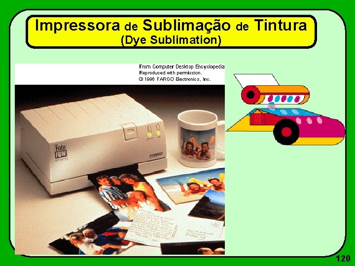 Impressora de Sublimação de Tintura (Dye Sublimation) 120 