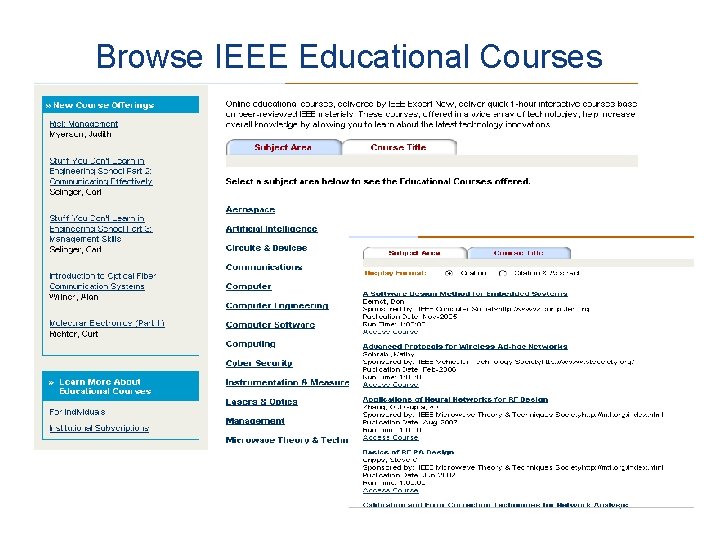Browse IEEE Educational Courses 