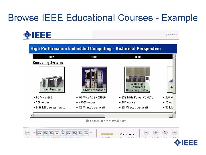 Browse IEEE Educational Courses - Example 