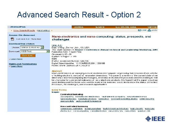 Advanced Search Result - Option 2 