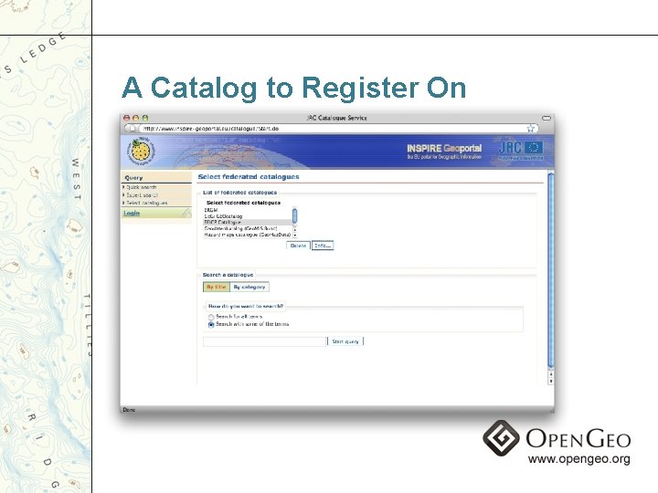 A Catalog to Register On 