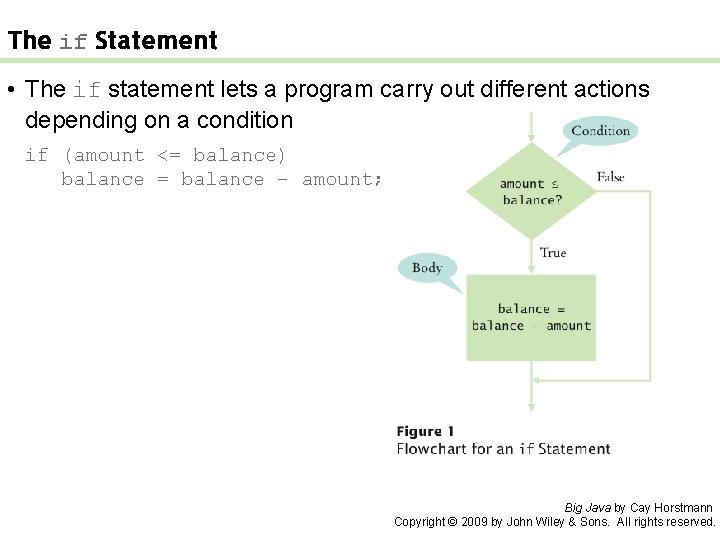 The if Statement • The if statement lets a program carry out different actions