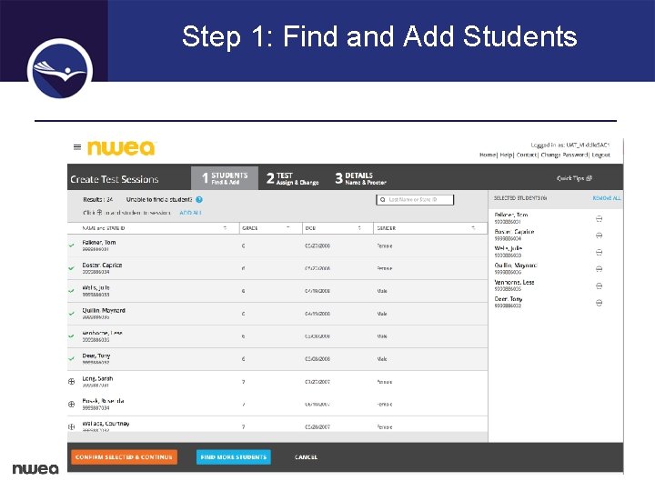 Step 1: Find and Add Students 