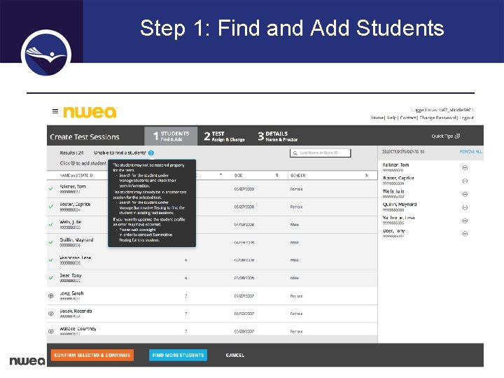 Step 1: Find and Add Students 
