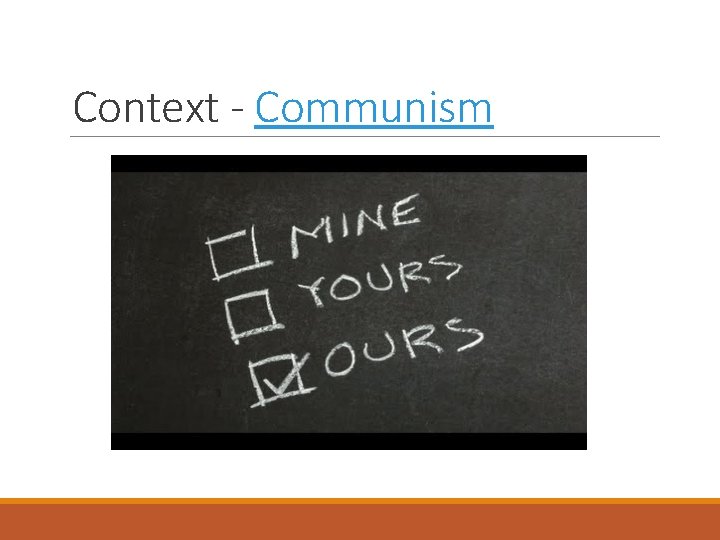 Context - Communism 