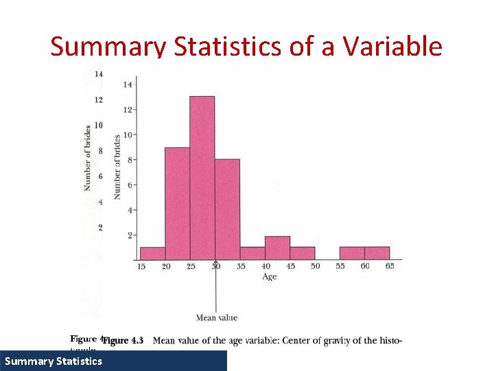 Summary Statistics of a Variable Summary Statistics 