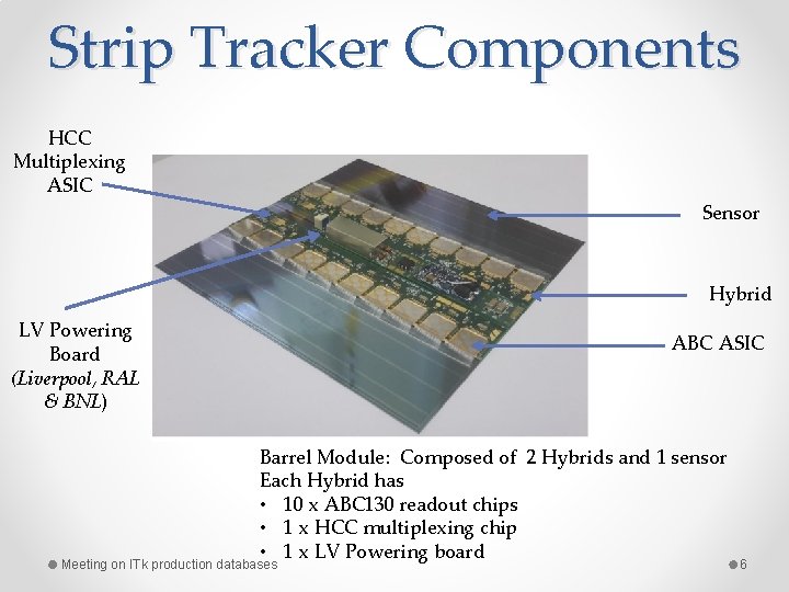 Strip Tracker Components HCC Multiplexing ASIC Sensor Hybrid LV Powering Board (Liverpool, RAL &