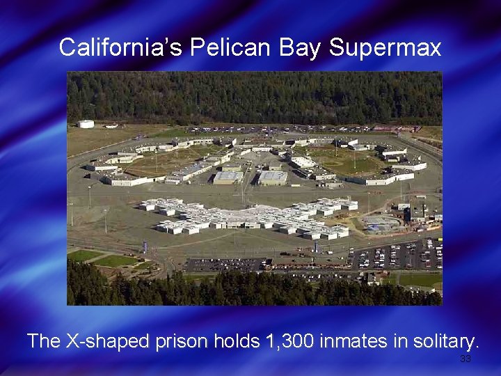California’s Pelican Bay Supermax The X-shaped prison holds 1, 300 inmates in solitary. 33