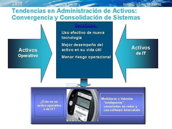 Building a Smarter Planet Tendencias en Administración de Activos: Convergencia y Consolidación de Sistemas