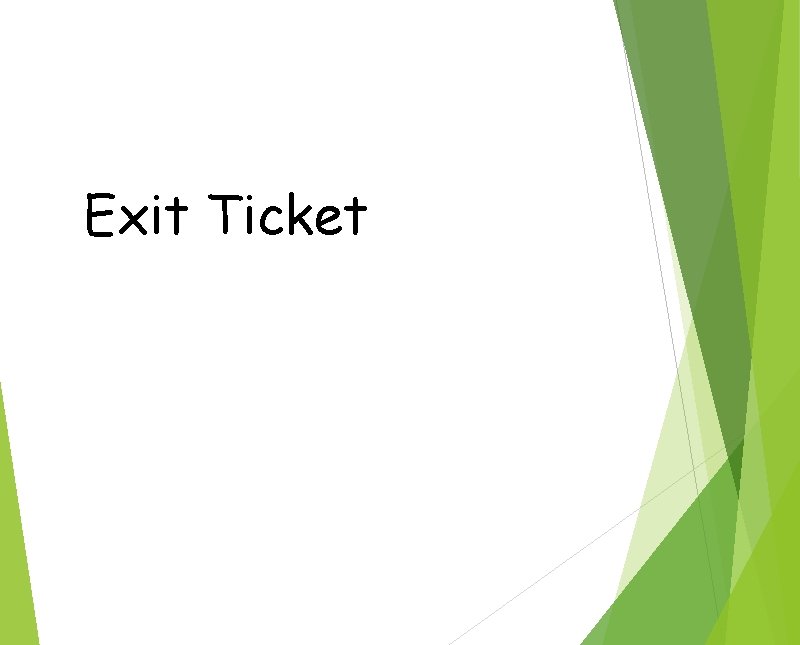 Exit Ticket 