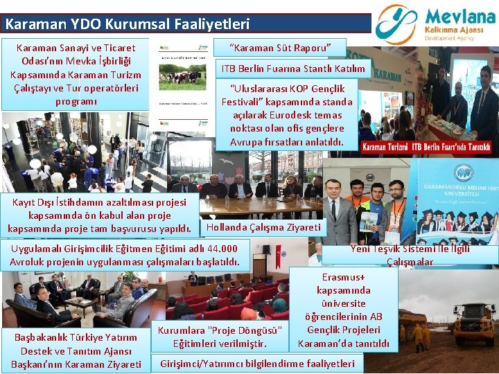 Karaman YDO Kurumsal Faaliyetleri “Karaman Süt Raporu” Karaman Sanayi ve Ticaret Odası’nın Mevka İşbirliği