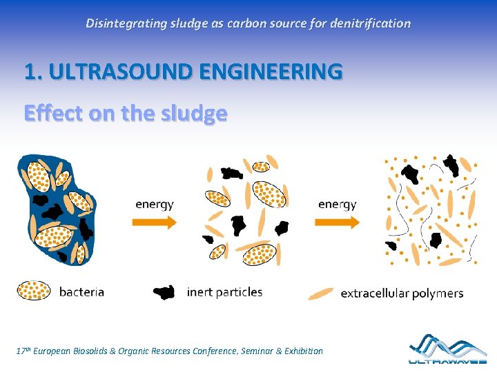 Disintegrating sludge as carbon source for denitrification 1. ULTRASOUND ENGINEERING Effect on the sludge