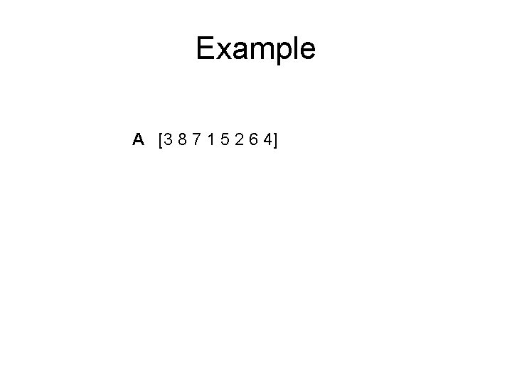 Example A [3 8 7 1 5 2 6 4] 