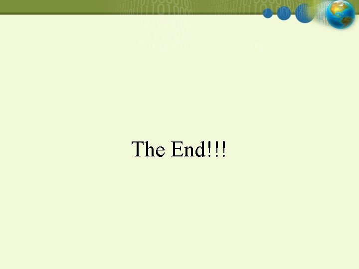 The End!!! 