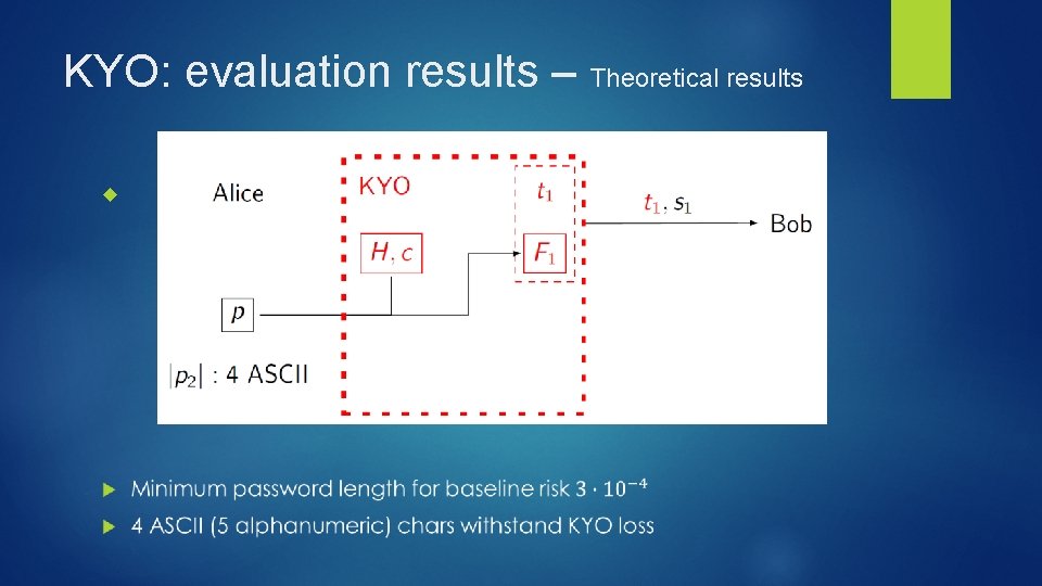 KYO: evaluation results – Theoretical results 