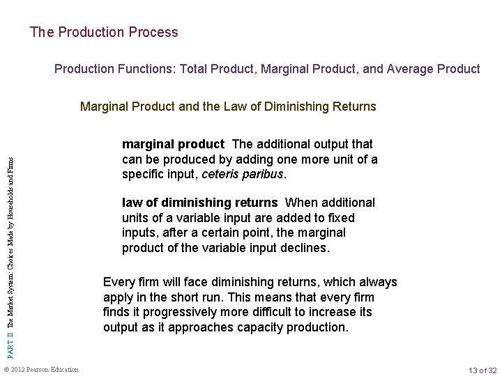 The Production Process Production Functions: Total Product, Marginal Product, and Average Product PART II