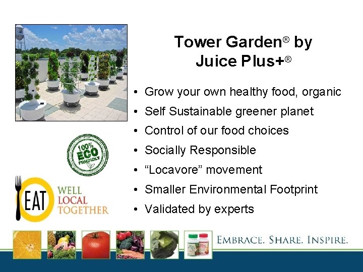 Tower Garden® by Juice Plus+® • Grow your own healthy food, organic • Self