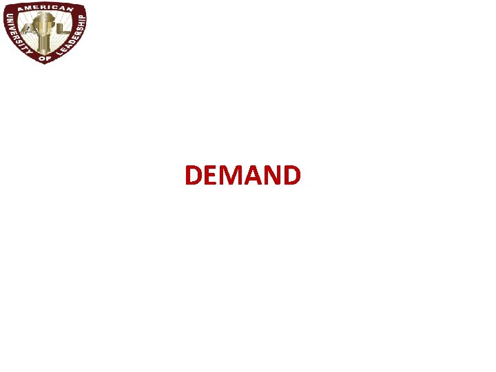 DEMAND 