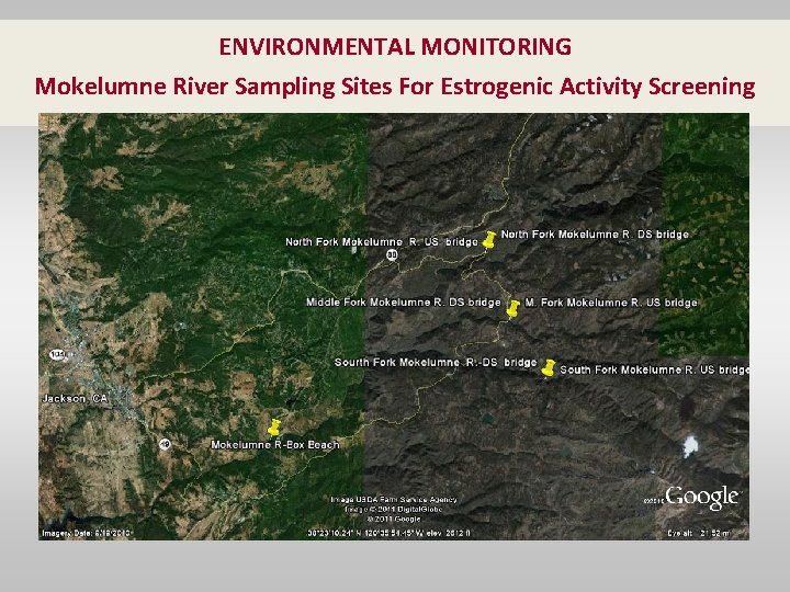 ENVIRONMENTAL MONITORING Mokelumne River Sampling Sites For Estrogenic Activity Screening 