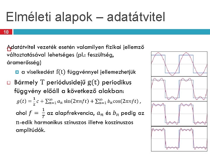 Elméleti alapok – adatátvitel 18 