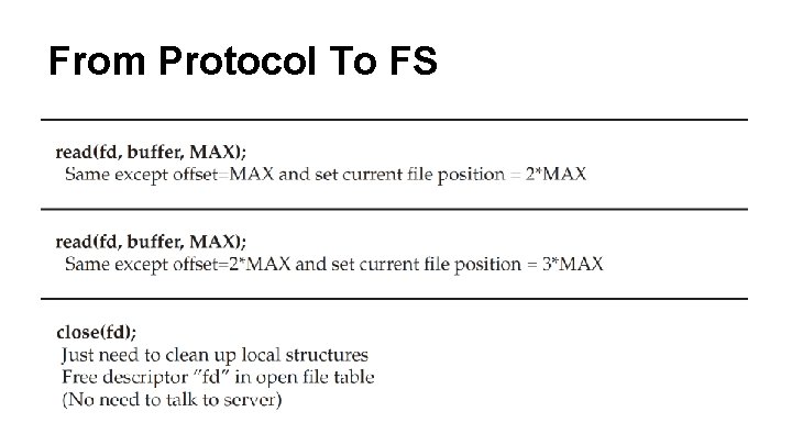 From Protocol To FS 