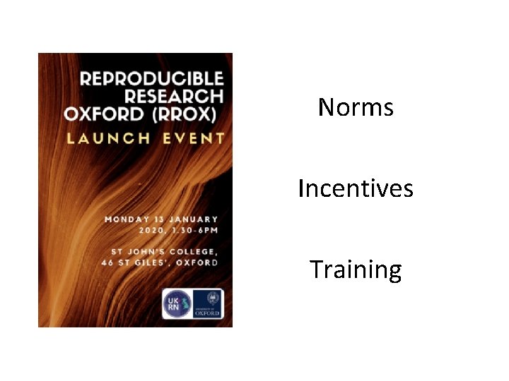 Norms Incentives Training 