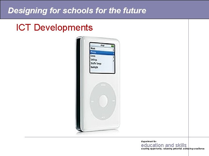 Designing for schools for the future ICT Developments department for education and skills creating