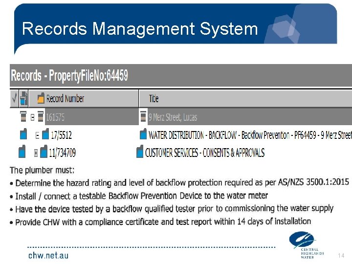 Records Management System 14 