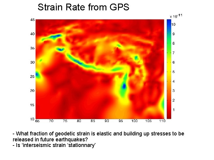 Strain Rate from GPS - What fraction of geodetic strain is elastic and building