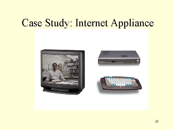 Case Study: Internet Appliance 29 