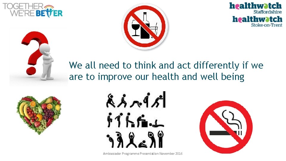 We all need to think and act differently if we are to improve our