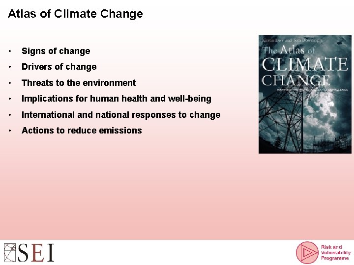 Atlas of Climate Change • Signs of change • Drivers of change • Threats