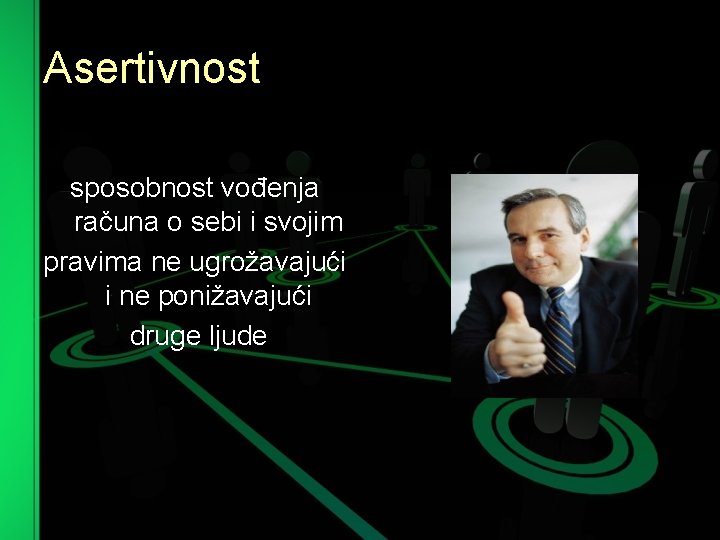 Asertivnost sposobnost vođenja računa o sebi i svojim pravima ne ugrožavajući i ne ponižavajući