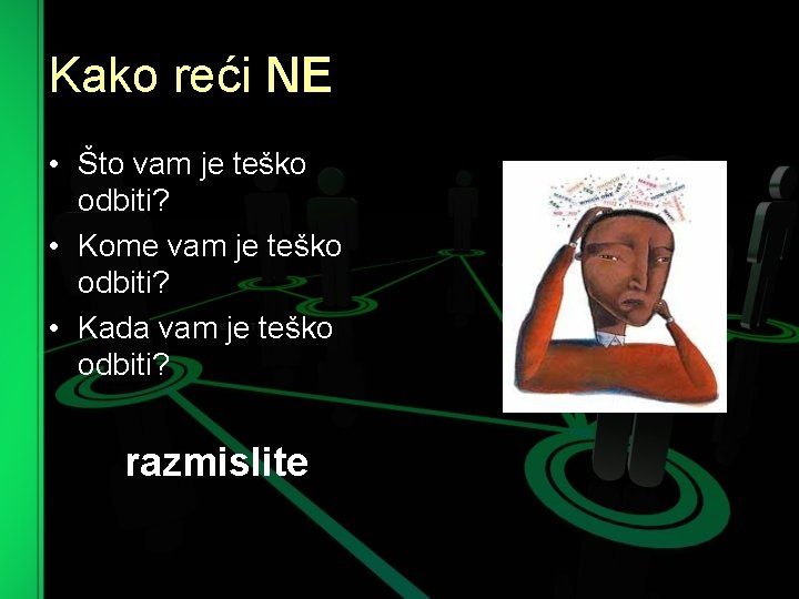 Kako reći NE • Što vam je teško odbiti? • Kome vam je teško