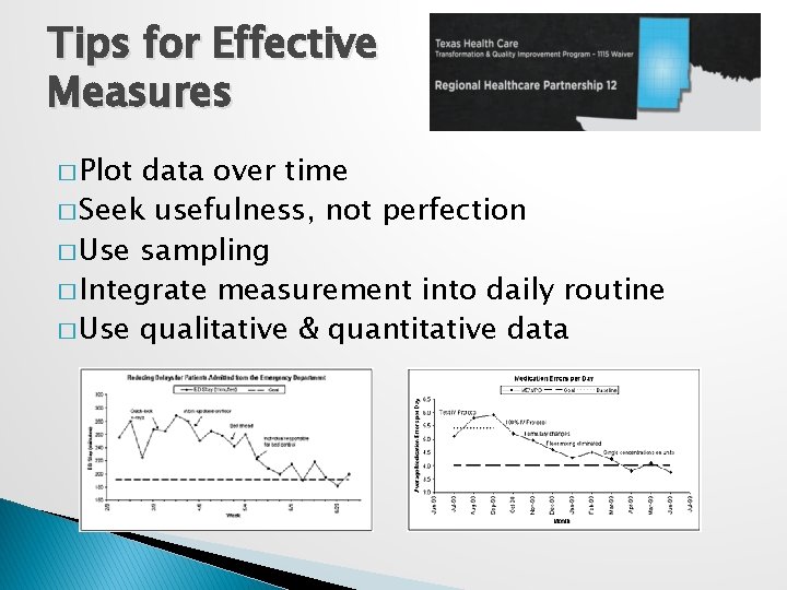 Tips for Effective Measures � Plot data over time � Seek usefulness, not perfection Tips for Effective Measures � Plot data over time � Seek usefulness, not perfection