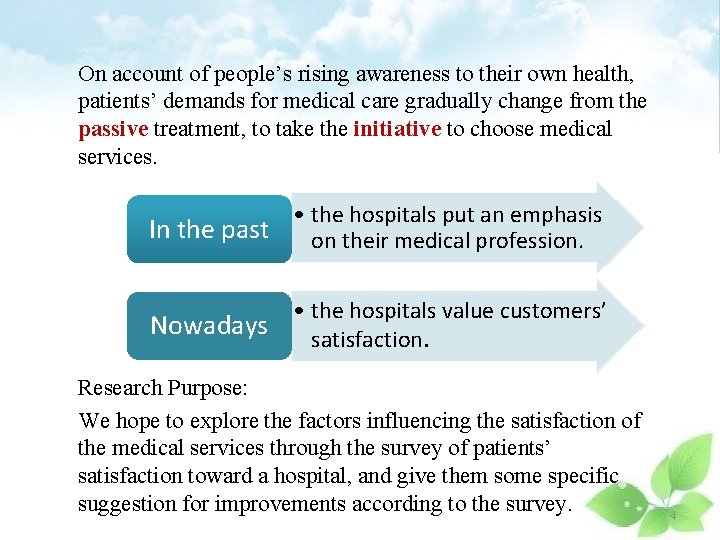 On account of people’s rising awareness to their own health, patients’ demands for medical