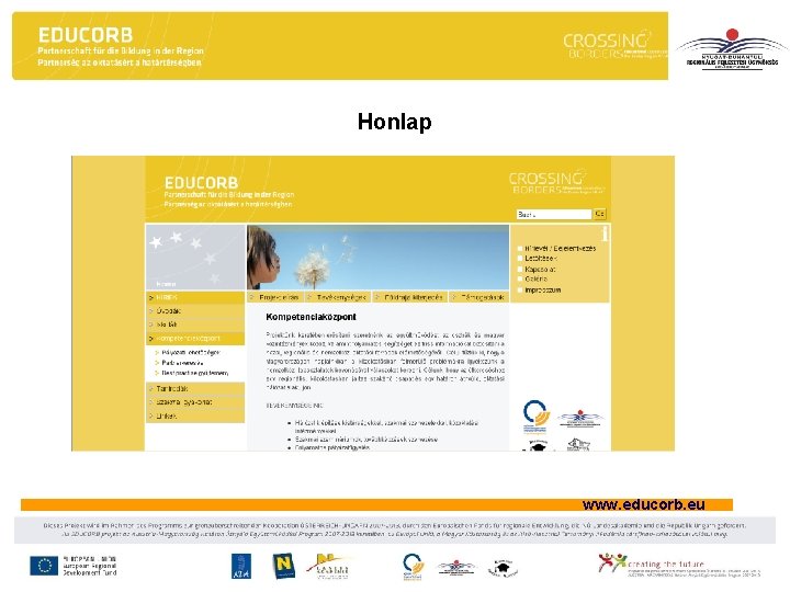 Honlap www. educorb. eu Honlap www. educorb. eu