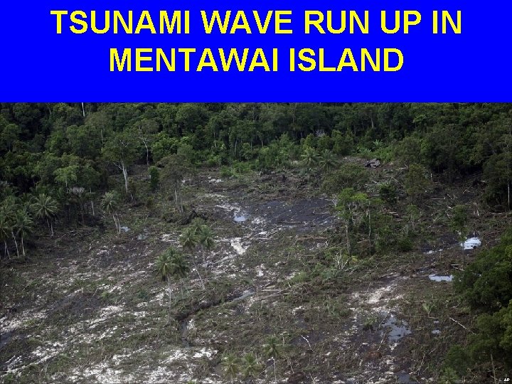 TSUNAMI WAVE RUN UP IN MENTAWAI ISLAND 