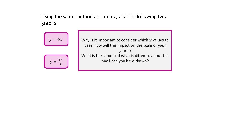 Using the same method as Tommy, plot the following two graphs. 