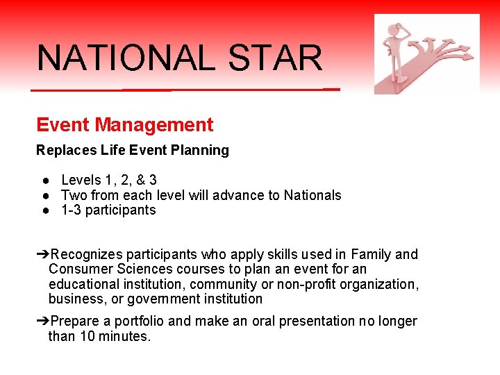 NATIONAL STAR Event Management Replaces Life Event Planning ● Levels 1, 2, & 3
