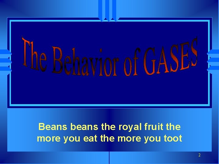Beans beans the royal fruit the more you eat the more you toot 2