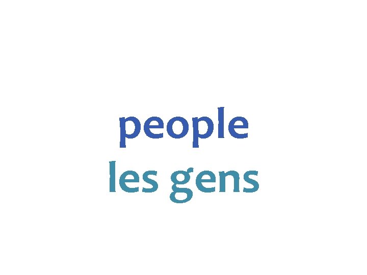 people les gens 