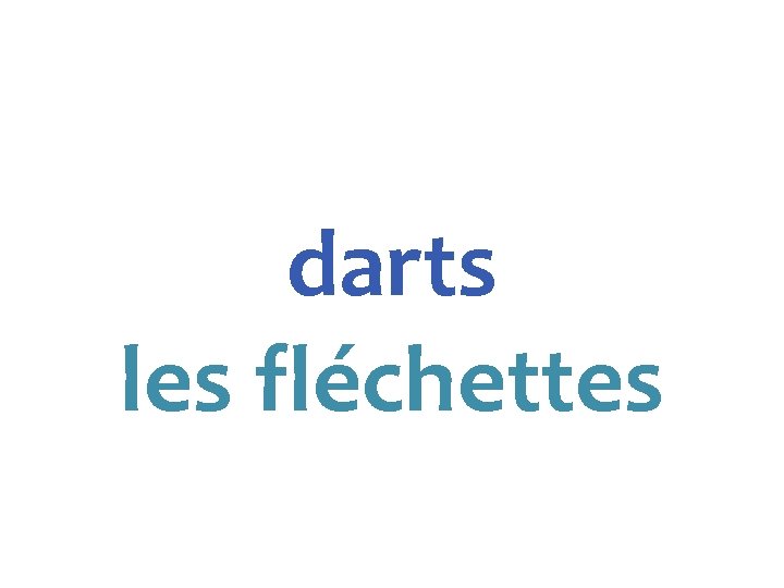darts les fléchettes 